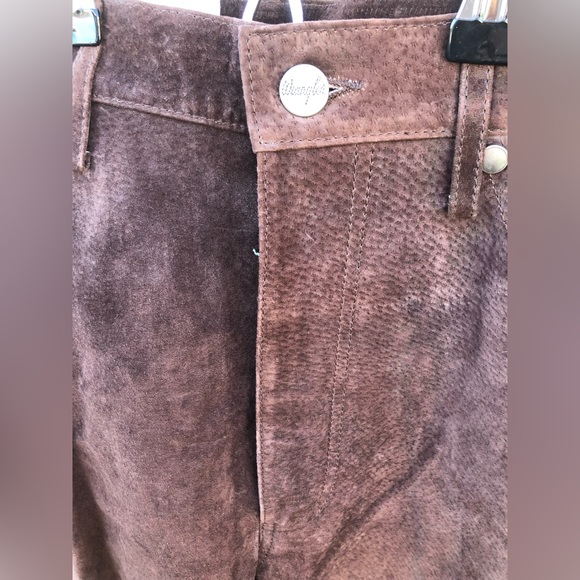 NWT suede leather cowgirl wrangler jeans - Picture 2 of 11